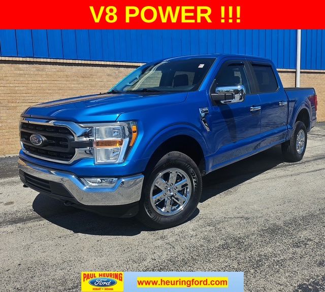 Blue Metallic 2021 Ford F-150 Pickup Truck Four-Wheel Drive Automatic