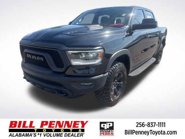 Diamond Black Crystal Pearlcoat 2020 RAM 1500 Rebel Crew Cab 4WD Pickup Truck Four-Wheel Drive 8-Speed Automatic