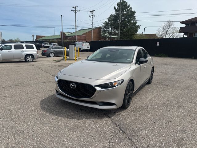 Gray (Platinum Quartz Metallic) 2024 Mazda MAZDA3 2.5 S Select Sport FWD Sedan Front-Wheel Drive 6-Speed Automatic