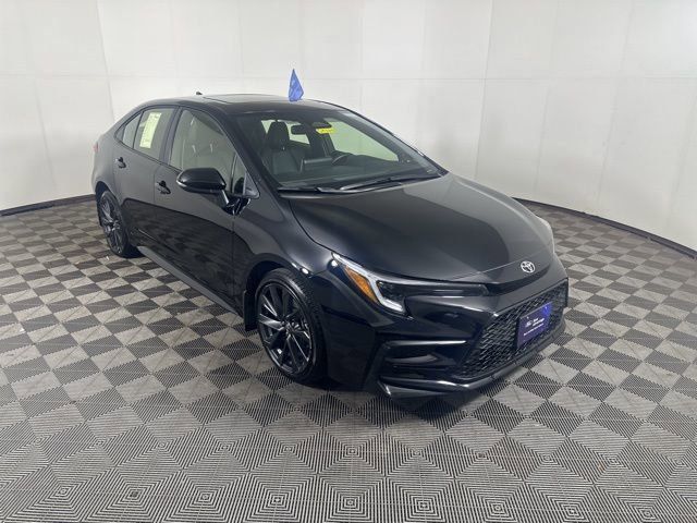 Midnight Black Metallic 2024 Toyota Corolla XSE FWD Sedan Front-Wheel Drive Continuously Variable Transmission