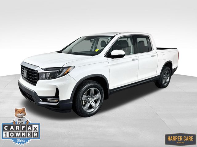 Platinum White 2023 Honda Ridgeline RTL-E AWD Pickup Truck All-Wheel Drive 9-Speed Automatic