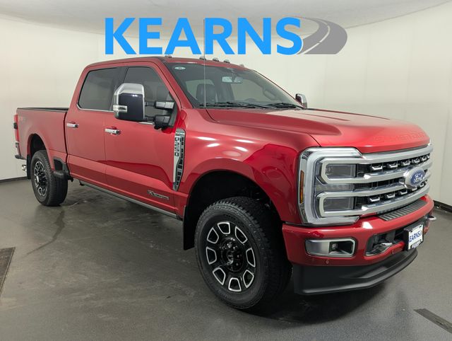 Rapid Red Metallic Tinted Clearcoat 2024 Ford F-250 Super Duty Platinum Crew Cab 4WD Pickup Truck Four-Wheel Drive Automatic