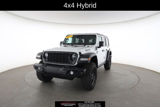 Bright White Clearcoat 2025 Jeep Wrangler 4xe SUV / Crossover Four-Wheel Drive 8-Speed Automatic