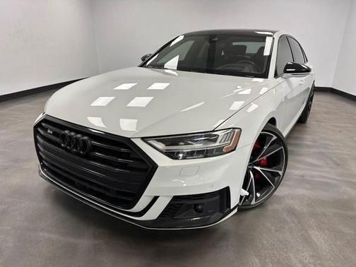 Glacier White 2020 Audi S8 Sedan All-Wheel Drive 8-Speed Automatic