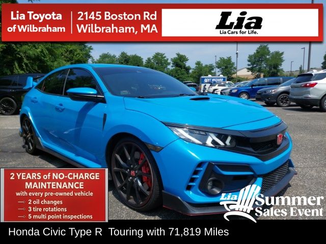 Boost Blue Pearl 2021 Honda Civic Type R Hatchback Front-Wheel Drive 6-Speed Manual