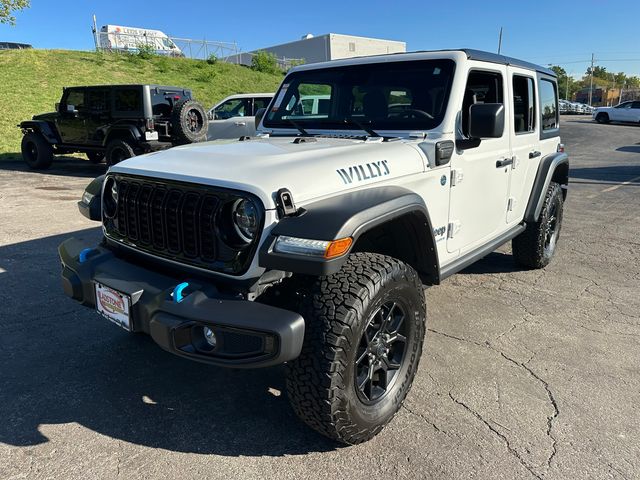 Certified 2024 Jeep Wrangler Willys 4xe with VIN 1C4RJXN65RW186946 for sale in Kansas City