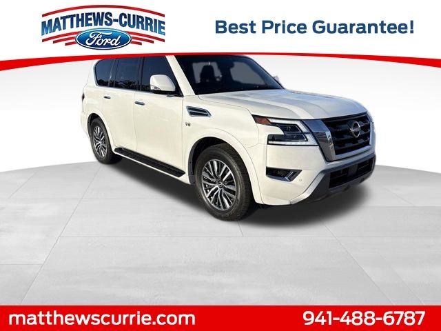Aspen White Tricoat 2021 Nissan Armada SV RWD SUV / Crossover 4X2 7-Speed Automatic