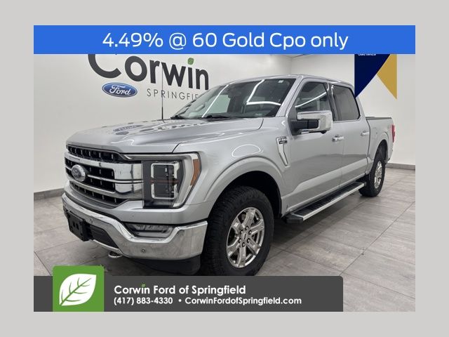 Iconic Silver Metallic 2022 Ford F-150 Lariat SuperCrew 4WD Pickup Truck Four-Wheel Drive Automatic