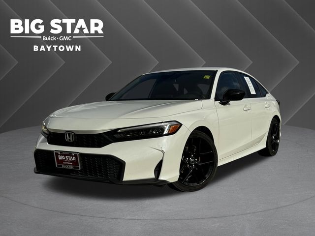 2025 Honda Civic Sport White at Shottenkirk Kia Fort Bend