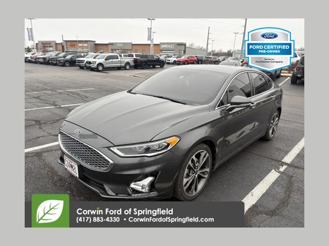 Gray (Magnetic Metallic) 2019 Ford Fusion Titanium AWD Sedan All-Wheel Drive 6-Speed Automatic