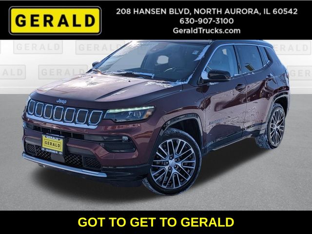 Velvet Red Pearlcoat 2022 Jeep Compass Limited 4WD SUV / Crossover Four-Wheel Drive 9-Speed Automatic