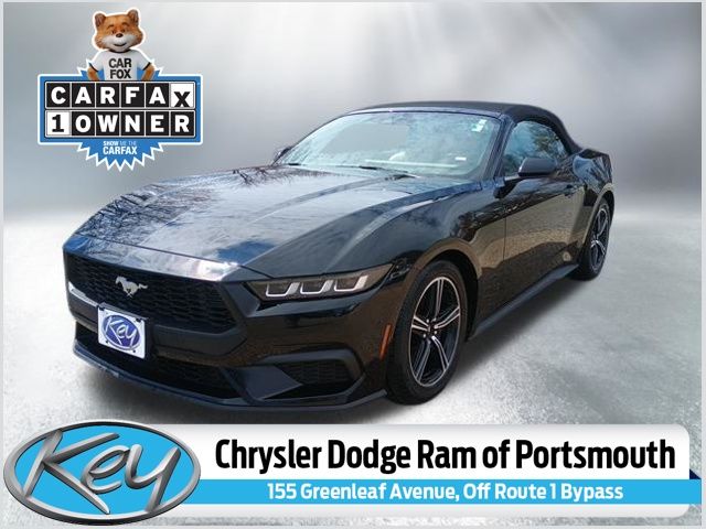 Shadow Black 2024 Ford Mustang Convertible Rear-Wheel Drive Automatic