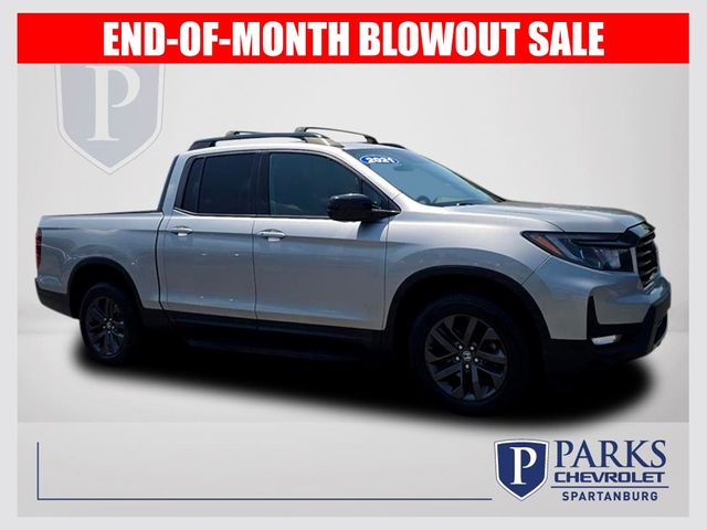Lunar Silver Metallic 2021 Honda Ridgeline Pickup Truck All-Wheel Drive 9-Speed Automatic