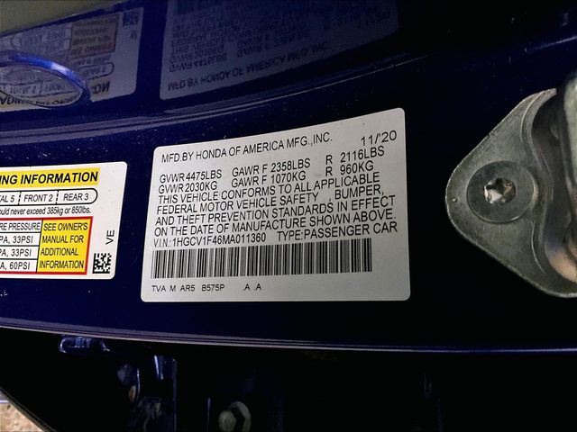 2021 Honda Accord Sport Special Edition Blue at Honda North
