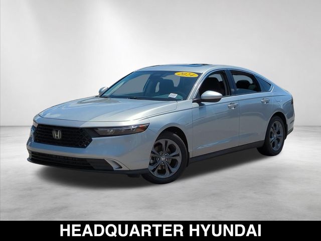 Solar Silver Metallic 2024 Honda Accord EX FWD Sedan Front-Wheel Drive Continuously Variable Transmission