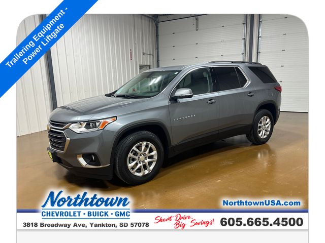 Gray (Satin Steel Metallic) 2021 Chevrolet Traverse LT Cloth AWD SUV / Crossover Four-Wheel Drive 9-Speed Automatic