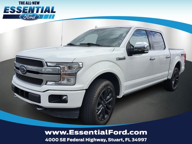 White Metallic 2020 Ford F-150 Platinum SuperCrew 4WD Pickup Truck Four-Wheel Drive Automatic