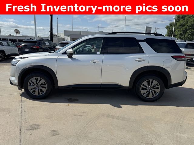 2025 Nissan Pathfinder SV Silver at Texan Dodge Chrysler Jeep Ram
