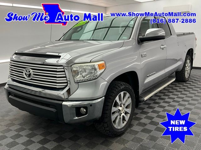 Silver 2014 Toyota Tundra Limited Double Cab 5.7L 4WD Pickup Truck Four-Wheel Drive 6-Speed Automatic Overdrive