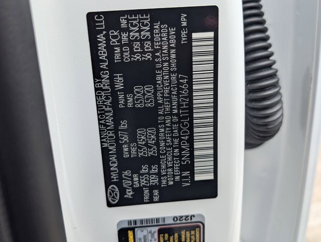 2026 Hyundai Santa Fe Limited White at Baytown Hyundai