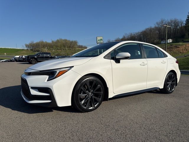 Midnight Black Metallic 2024 Toyota Corolla XSE FWD Sedan Front-Wheel Drive Continuously Variable Transmission