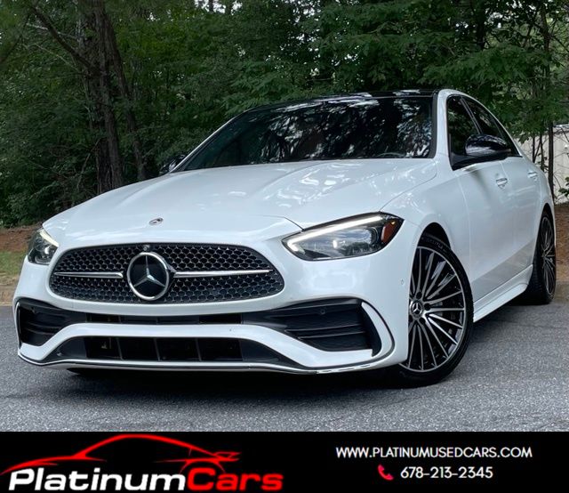 White 2022 Mercedes-Benz C-Class Sedan Rear-Wheel Drive 9-Speed Automatic