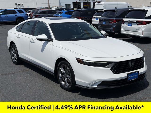 Platinum White Pearl 2024 Honda Accord Sedan Front-Wheel Drive Continuously Variable Transmission