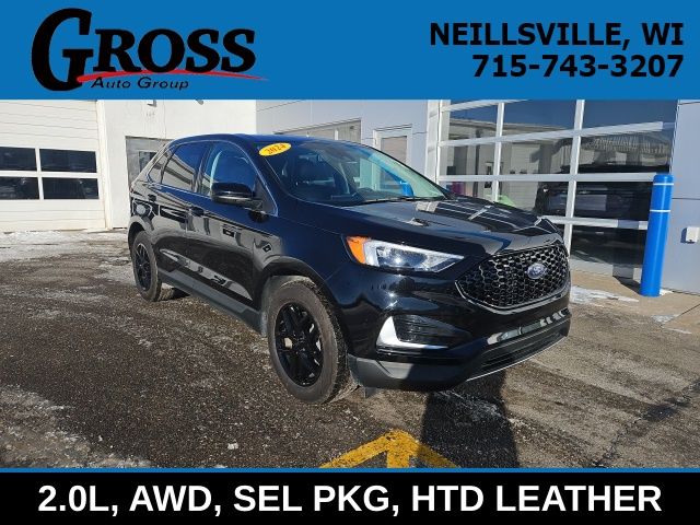 Black Metallic 2024 Ford Edge SUV / Crossover All-Wheel Drive 8-Speed Automatic