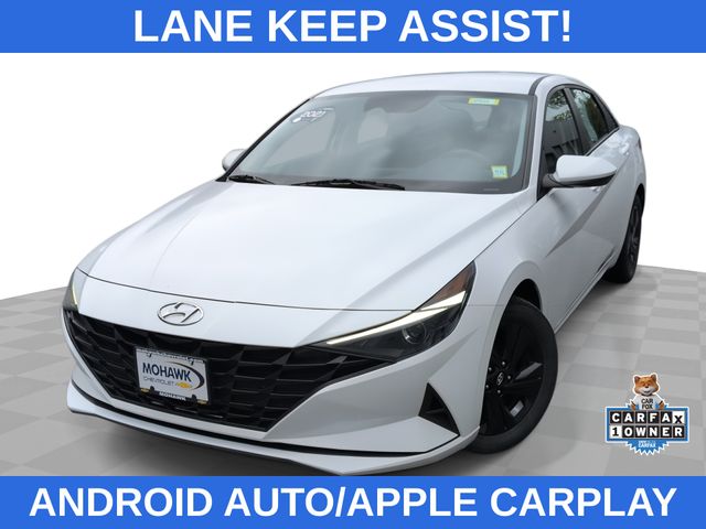 Quartz White 2021 Hyundai Elantra Sedan Front-Wheel Drive Continuously Variable Transmission