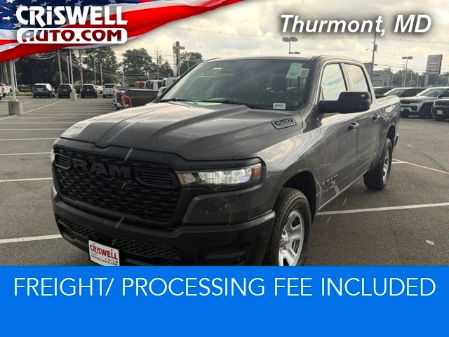 Gray (Granite Crystal Metallic Clearcoat) 2026 RAM 1500 Tradesman Crew Cab 4WD Pickup Truck Four-Wheel Drive 8-Speed Automatic