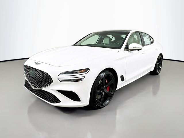 White 2026 Genesis G70 3.3T Sport Prestige RWD Sedan Rear-Wheel Drive 8-Speed Automatic
