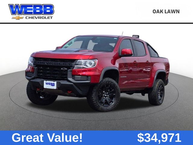 Cherry Red Tintcoat 2021 Chevrolet Colorado ZR2 Crew Cab 4WD Pickup Truck Four-Wheel Drive 6-Speed Automatic
