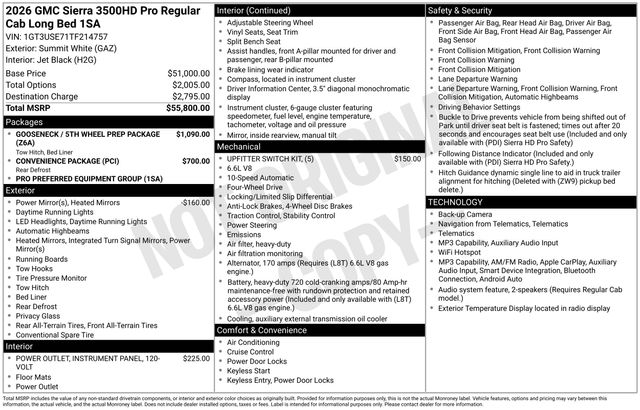 2026 GMC Sierra 3500HD Pro