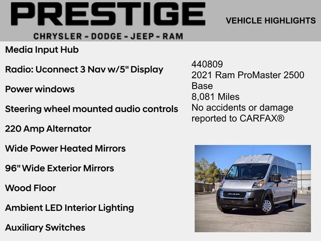 2021 Ram ProMaster 2500 Window Van High Roof 4