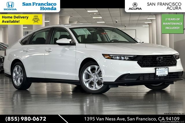 Platinum White Pearl 2025 Honda Accord Sedan Front-Wheel Drive Continuously Variable Transmission
