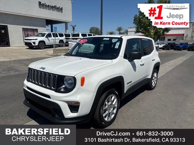 Alpine White 2023 Jeep Renegade SUV / Crossover Four-Wheel Drive 9-Speed Automatic