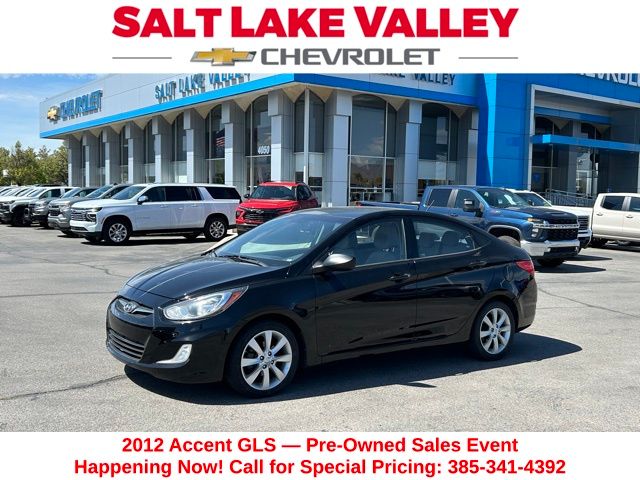 Ultra Black 2012 Hyundai Accent GLS Sedan FWD Sedan Front-Wheel Drive 6-Speed Automatic Overdrive