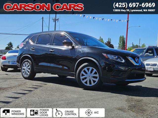2016 Black Nissan Rogue for Sale In Lynnwood WA - Everett WA - Seattle WA at Carson Cars Stock 36445 VIN JN8AT2MT9GW026006