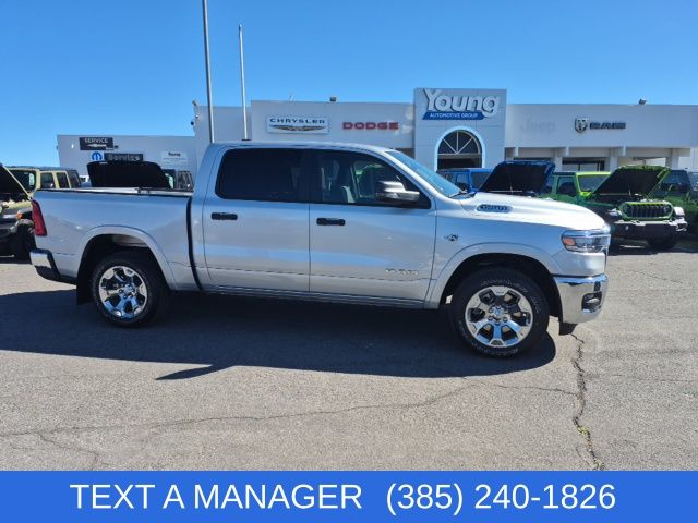 Silver Zynith 2026 RAM 1500 Big Horn Crew Cab 4WD Pickup Truck Four-Wheel Drive 8-Speed Automatic