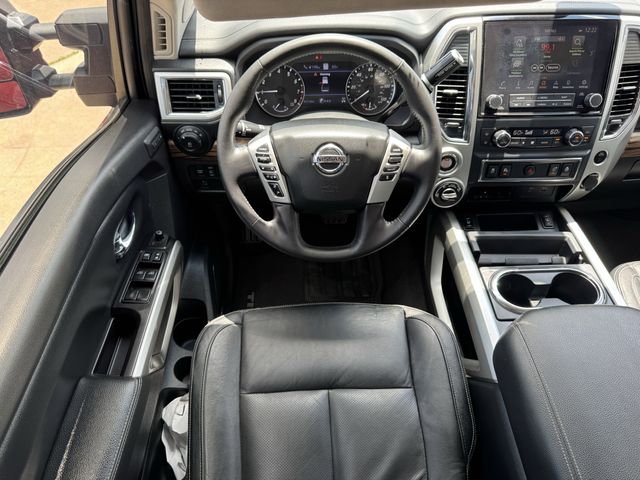 2020 Nissan Titan SL Red at Texan Dodge Chrysler Jeep Ram