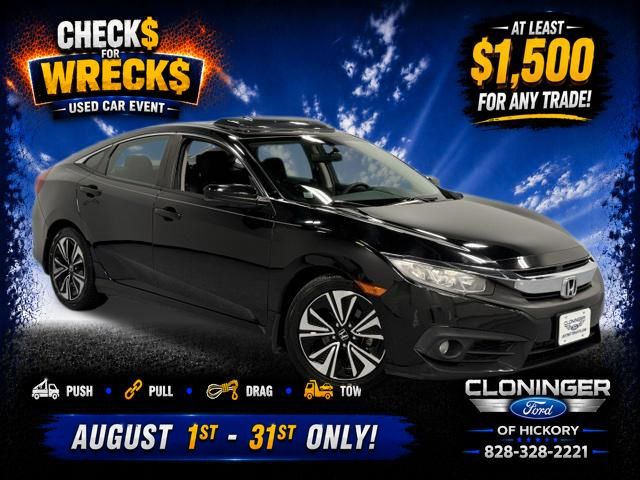 Crystal Black Pearl 2016 Honda Civic Sedan Front-Wheel Drive Continuously Variable Transmission