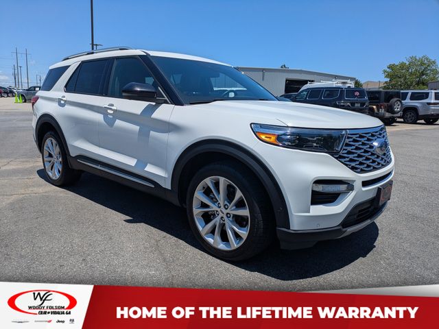 White Metallic 2022 Ford Explorer Hybrid SUV / Crossover All-Wheel Drive Automatic