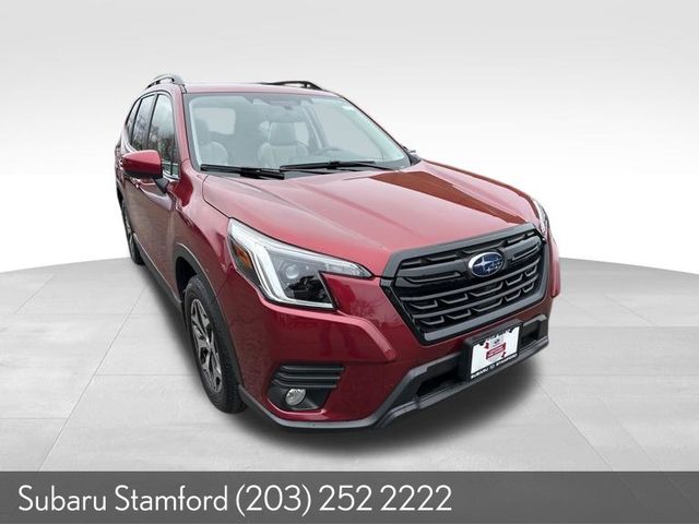 Crimson Red Pearl 2023 Subaru Forester Premium Crossover AWD SUV / Crossover All-Wheel Drive Continuously Variable Transmission