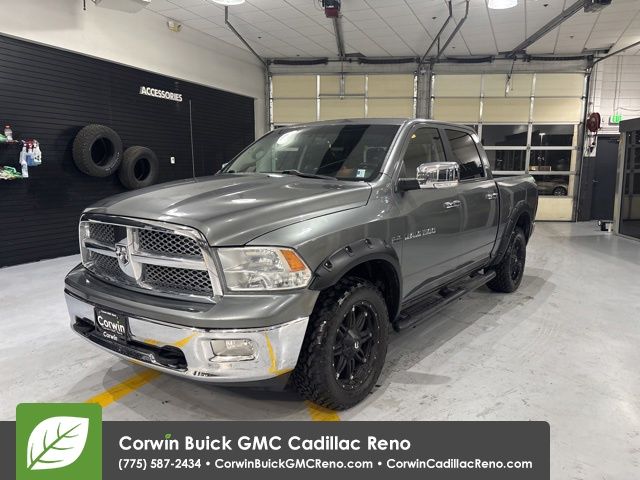Mineral Gray Metallic Clearcoat 2012 RAM 1500 Laramie Crew Cab 4WD Pickup Truck Four-Wheel Drive 6-Speed Automatic