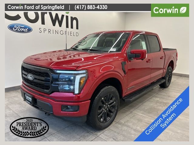 Rapid Red Metallic Tinted Clearcoat 2025 Ford F-150 Lariat SuperCrew 4WD Pickup Truck Four-Wheel Drive Automatic