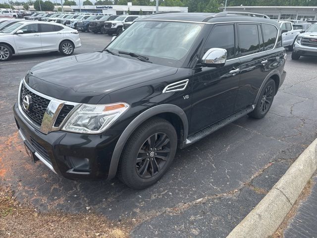 Super Black 2018 Nissan Armada Platinum SUV / Crossover 4X2 7-Speed Automatic