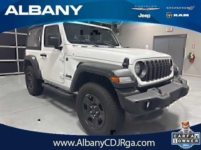 Bright White Clearcoat 2025 Jeep Wrangler Sport 2-Door 4WD SUV / Crossover Four-Wheel Drive 6-Speed Manual