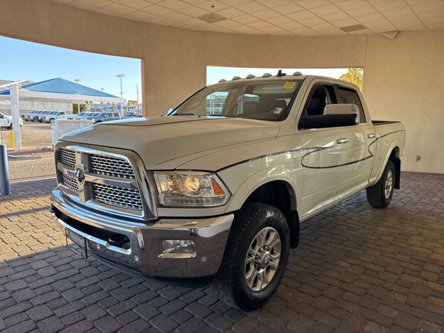 Pearl White 2016 RAM 2500 Laramie Crew Cab 4WD Pickup Truck Four-Wheel Drive 6-Speed Automatic