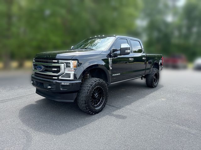 Agate Black Metallic 2021 Ford F-250 Super Duty Platinum Crew Cab 4WD Pickup Truck Four-Wheel Drive Automatic