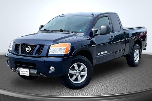 Navy Blue Metallic 2012 Nissan Titan Pickup Truck Four-Wheel Drive 5-Speed Automatic